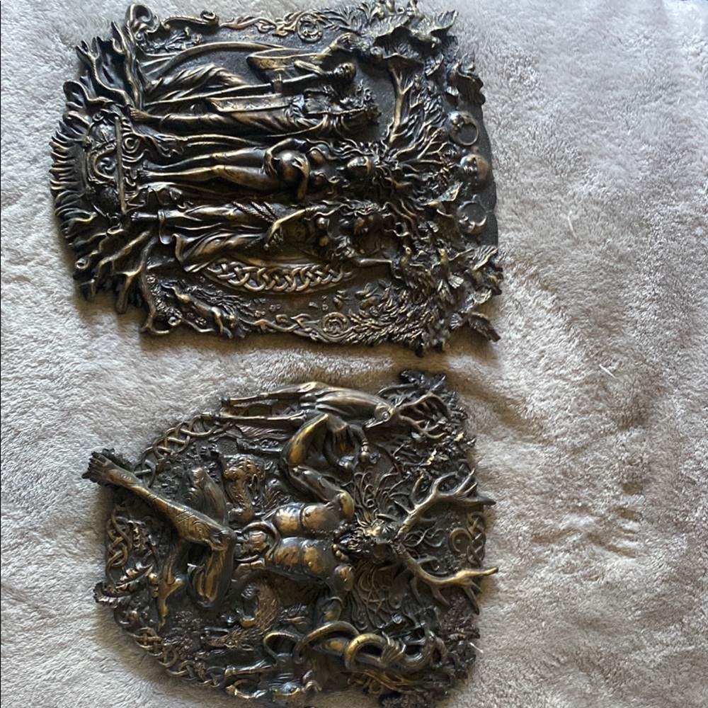 Ornate Bronze Wall Plaques